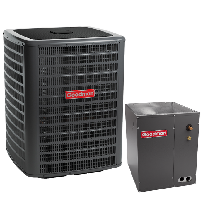 Goodman 4-Ton 15.2 SEER2 Single-Stage Air Conditioner with Vertical 21" Cased Coil (TXV)