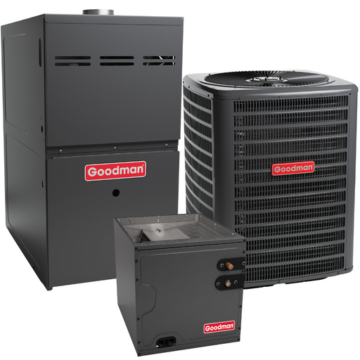 Goodman 2.5-Ton 14.3 SEER2 - 80% AFUE 60,000 BTU Furnace and Air Conditioner System - Upflow