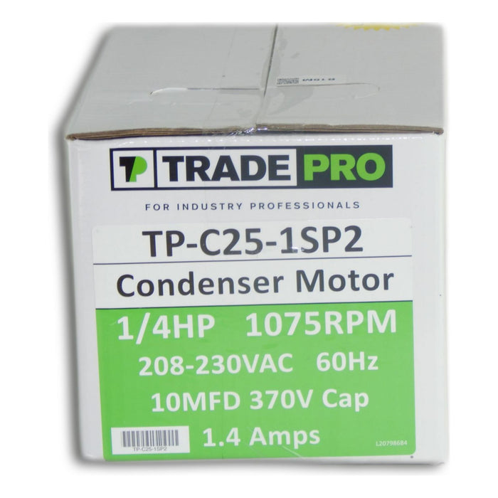 TRADEPRO® - PSC 208-230 VAC 1,075 RPM 1/4 HP 1-Speed - Condenser Motor