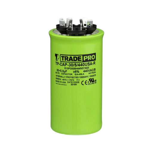 TRADEPRO® 30+5 MFD (Microfarads) 440/370V Round Capacitor