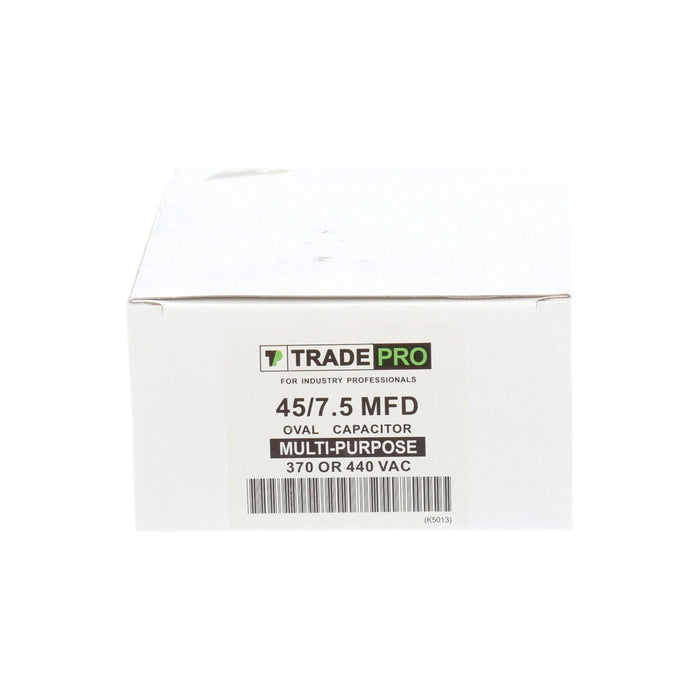 TRADEPRO® 45+7.5 MFD (Microfarads) 440/370V Oval Run Capacitor