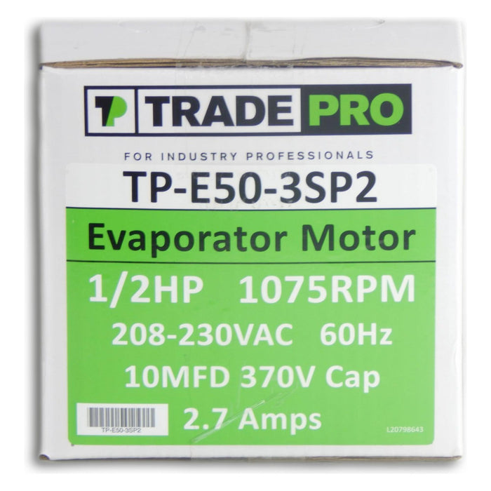 TRADEPRO® - PSC 208-230 VAC 1,075 RPM 1/2 HP 3-Speed - Direct Drive Blower Motor